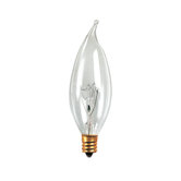 25W Incandescent Flame Tip Chandelier Bulb in Clear