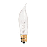 7.5W Candelabra Flame Tip Chandelier Bulb in Warm White