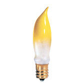 7.5W Candelabra Flame Tip Chandelier Bulb in Yellow