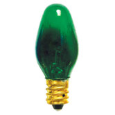 7W C7 Christmas Light in Transparent Green