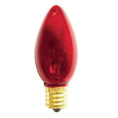 7W C9 Christmas Light in Transparent Red