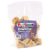 Pet Time Rawhide Knotted Bones Dog Treat