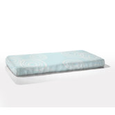 Organic Fitted Puddle Crib Sheet in Sea Glass Blue