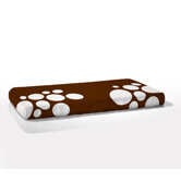 Organic Fitted Stepping Stone Crib Sheet in Bark Brown