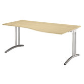 Schreibtisch "B" in Silber / Einbrennlackiert