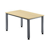 Schreibtisch h&ouml;henverstellbar "Q" in Grau-Aluminium