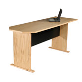 Modular Real Oak Wood Veneer 29.5 H x 72" W Panel Desk Return