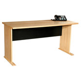 Modular Real Oak Wood Veneer 60" W Panel Office Desk