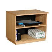 Modular Real Oak Wood Veneer 29.5" Oak Panel Open Storage Cabinet