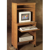 Americus 25" W Computer Trolley in Oak