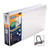 Ledger Binder, D-Ring, 3" Capacity, 11-1/2"x20", White