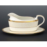 White Palace 16 oz. Gravy Dish with Tray