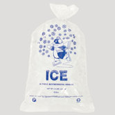 10 Pound Ice Bag, 1.50 Mil in Clear / Blue