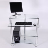 32" W Computer Desk with Keyboard Tray