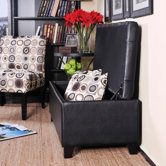 Tufted Bench Renu Leather Storage Ottoman
