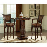 Antoinette Pedestal Pub Table in Multi-Step Rich Cherry