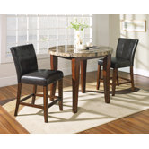 Montibello 3 Piece Pub Table Set in Multi-Step Rich Cherry