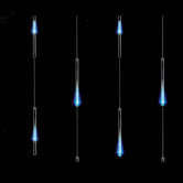 Indoor 18 Light Snowfall Curtain Set with 6" Tubes and Adapter