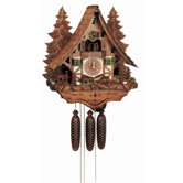 18" Chalet Cukoo Clock with Moving Bears, Woodchucks and Water Wheel