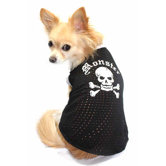 Mesh Monster Dog Tank in Black