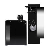 3-tlg. Garderobe links mit 2 T&uuml;ren