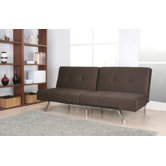 Jacksonville Futon Sleeper Sofa in Brown Fabric