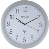 Radio Controlled Wall Clock with Silvertone Case