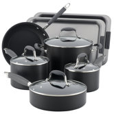 Advanced Hard Anodized Nonstick 9-Piece Cookware with 2-Piece Bakeware Set