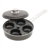 Aluminum 4-Cup Egg Poacher with Stainless Steel Cover