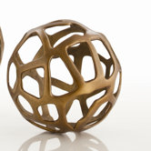 Ennis Web Sphere in Antique Brass