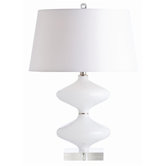Stormy Opal Cased Glass / Acrylic Lamp