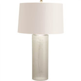 Linen Etched Cylinder Glass Lamp