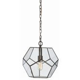 Tenley Bronze Iron / Glass Faceted Pendant