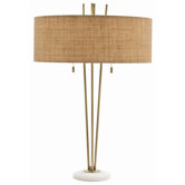 Jenson Vintage Brass / Snow Marble Lamp