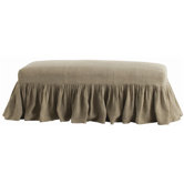 Avebury Upholstered Linen / Wood Bench
