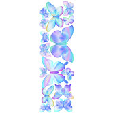 Unique Fluttering Butterfly Accents Peel and Stick in Summertime Blue