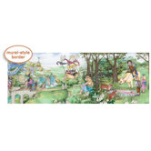 Enchanted Kingdom Mural Style Border in Pink
