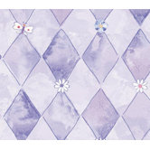 Whimsical Children's Vol. 1 Groovy Flower Wallpaper in Purple