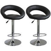 AmeriHome Vinyl Bar Stool (Set of 2)