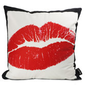 Kiss Me Feather Filled Pillow