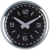 Round Case Clock with Date