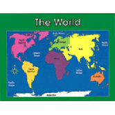 Chartlet World Map 17 X 22