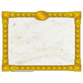 Gold Block Certificate Border