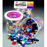 Asst Buttons 16 Oz Bucket