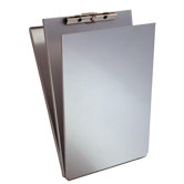 Form Holder with Top Opening Storage Compartment, 8-1/2"x14",Aluminum