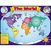 World Map Friendly Chart 17x22