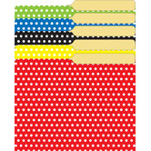 Mini File Folders Assorted Polka
