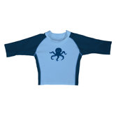 Light Blue Octopus 3 Quarter Sleeve Rashguard