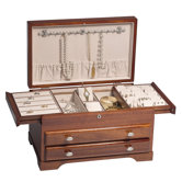 Ella High Gloss Jewelry Box in Sapele