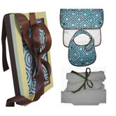 Organic Bib, Burp and Wash Gift Set in Hollywood